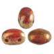 Cuentas de vidrio Samos® by Puca® - Opaque light coral gold spotted 93400/65322